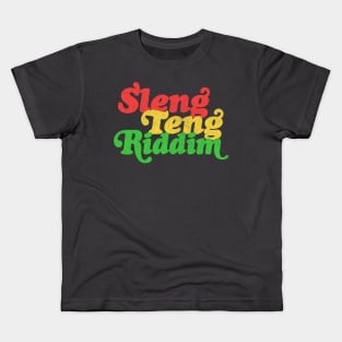 Sleng Teng Riddim // Jamaican Music Design Kids T-Shirt